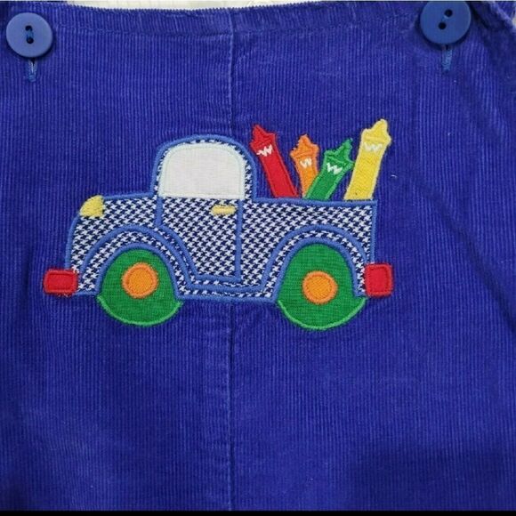 Blue corduroy overall set - Picture 2 of 2